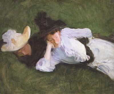 John Singer Sargent Two Girls on a Lawn (mk18) Germany oil painting art